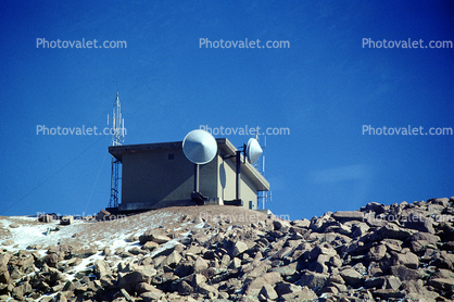 Wearther Station on top of a Snowy Mountain