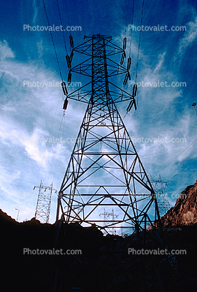 Hoover Dam, Tower, Transmission Towers, Pylons