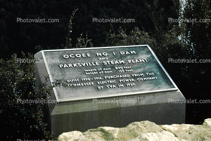 Ocoee No 1 Dam, Parksville Steam Plant, TVA