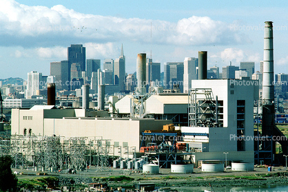 Potrero Generating Station, San Francisco Skyline, 6 April 1986