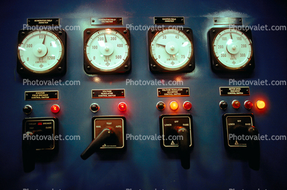Lights, Dials, Instruments, Panel, Electronics, switches, Control Room, Wells Dam