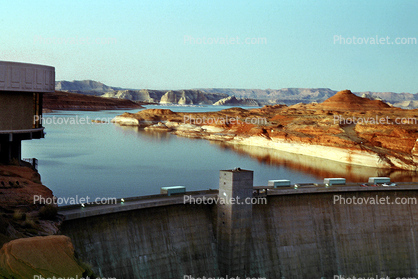 Lake Powell, Glen Canyon Dam, concrete arch-gravity dam, Page Arizona