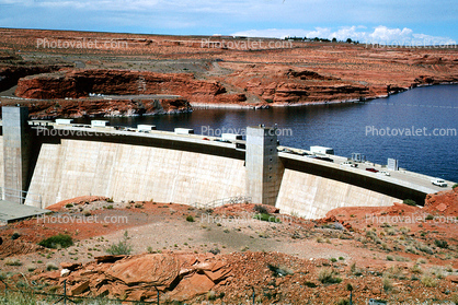 Glen Canyon Dam, concrete arch-gravity dam, Page, Arizona