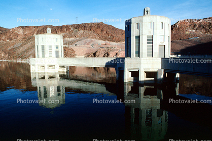 Art-deco Water Intake Towers, Hoover Dam, March 17 2000