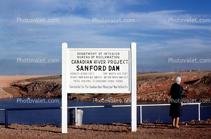 Sanford Dam, Canadian River Project, CRMWA, Rolled earthfill dam