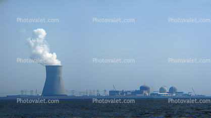 Cooling Towers, Salem Nuclear Power Plant, Lower Alloways Creek Township, New Jersey
