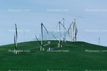 Darrieus Wind Turbine, Altamont Pass, California