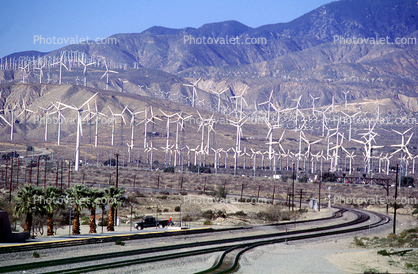 Wind farms west of Palm Springs