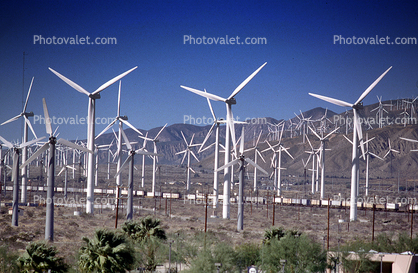 Wind farms west of Palm Springs