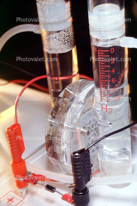 Hydrogen Fuel Cell, Demonstrator, disassociation, Test Tubes
