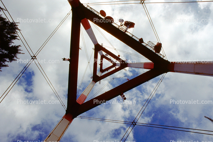 Sutro Tower, looking-up, Antenna, Structural system Truss tower, telecommunications, telecom