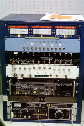 Transmitter Control, Equipment Rack, switches, dials, rack, Ham Radio Station