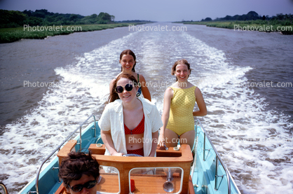 Boat Wake, Girls smiling