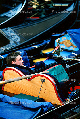 Gondola, Man, Venice, Waterway, Canal