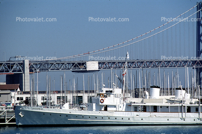 USS Potomac Presidential Yacht, San Francisco Oakland Bay Bridge