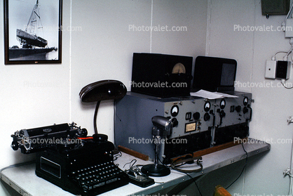 Radio Room, Typewriter, USS Potomac Presidential Yacht, San Francisco Oakland Bay Bridge
