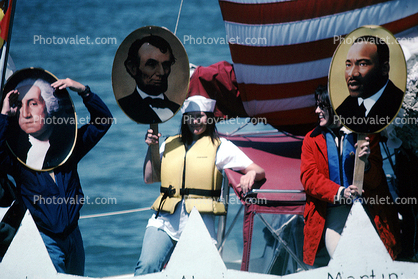 George Washington, Abe Lincoln, Martin Luther King, Opening Day on the Bay, Yellow Ribbons, MLK