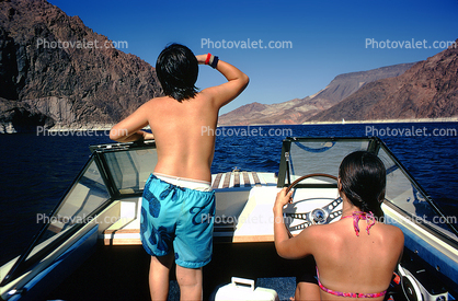 Steering, Boat, Lake Mead, Arizona, 1973, 1970s
