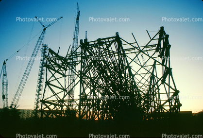 Huge Structure, cranes, Mare Island, California