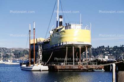 SS Wapama, Steam Schooner, Historic Ship Restoration, Floating Drydock