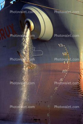 Ship Bow detail, anchor, waterline depth indicator