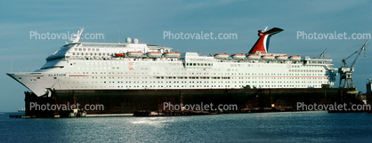 Elation Cruise Ship, Carnival Cruise Line, Floating Drydock