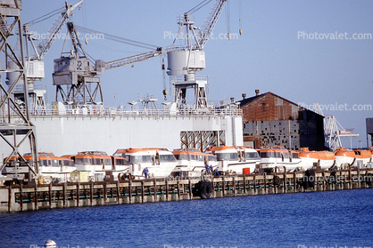 Lifeboats, Pier, Dock, Cranes, Potrero Hill, Dogpatch