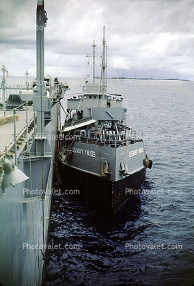 YW-105, US Navy, USN, Water Tender, Self-propelled Water Barge, 1940s