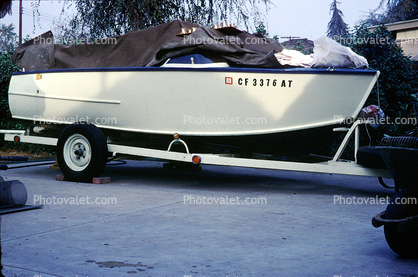trailer, Nice Shiney Fixed Boat, CF 3376AT, June 1967, 1960s