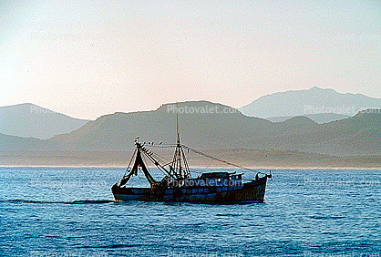 Fishing Boat, mountains, Los Barriles, Baja California Sur, Sea of Cortez