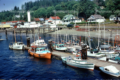 Beach, shoreline, shore, Docks, Village, Town, Alert Bay, British Columbia, Canada