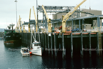 pier, cranes, buildings, Harbor, Homer, Alaska