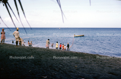 net, beach, Martinique