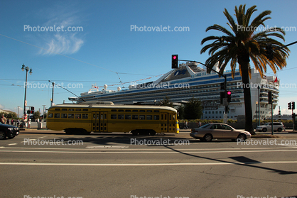 Cruise Ship docked at the Embarcadero