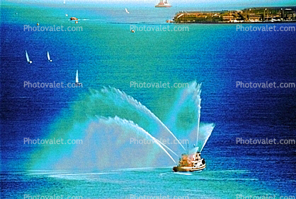 fireboat, Spraying Water