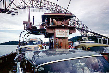Car Ferry, Ferryboat, automobile, vehicles, Bridge construction, 1950s