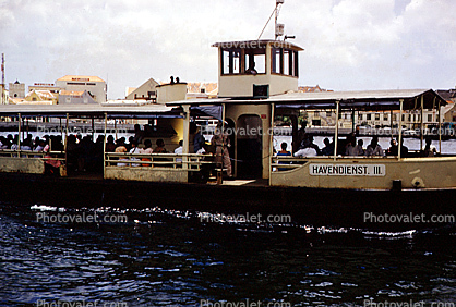 Havendienst, Passenger Ferry, Willemstad, Curacao, Lesser Antillies, 1950s
