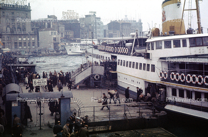Docks, harbor, port, Istanbul, 1950s