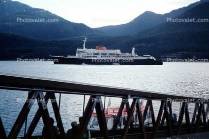 SS Veendam, cruise ship, ocean  liner, IMO 5023162, Holland America Lines, Juneau, 1950s