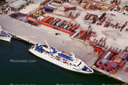 Port of Miami, Miami Harbor, dock, container shipping, crane