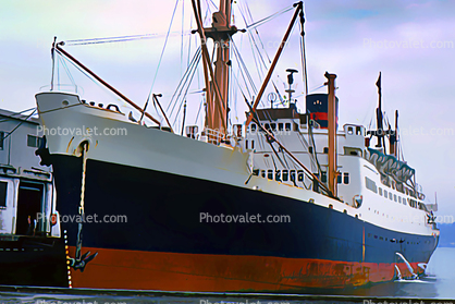 Ocean Passenger Steamship Newfoundland, Cruise Ship RMS Newfoundland, Furness Line, Halifax Abstract, anchor, Paintography