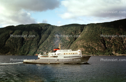 Kommand?ren, car ferry boat, Bergen, Norway, September 1964, 1960s