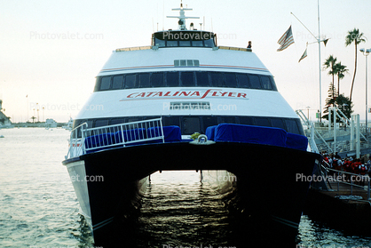 Catalina Flyer, catamaran, Jet Cat Express, Ferry Boat, Avalon Harbor, Ferryboat, head-on