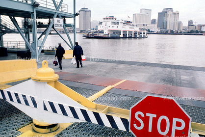 STOP, Car Ferry, Mississippi River, New Orleans, Ferry, Ferryboat