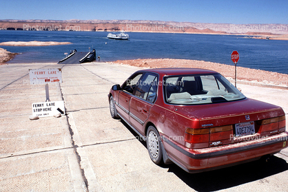 Bullfrog Marina, Lake Powell, Car Ferry, Honda Accord, Car Ferry, Vehicle, automobile, Ferryboat