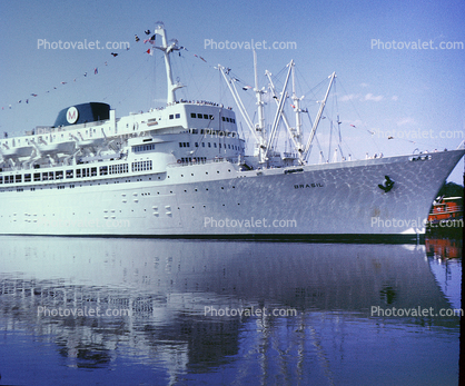 Cruise ship named SS Brasil,  IMO 5050567, Cruiseliner, 1967, 1960s
