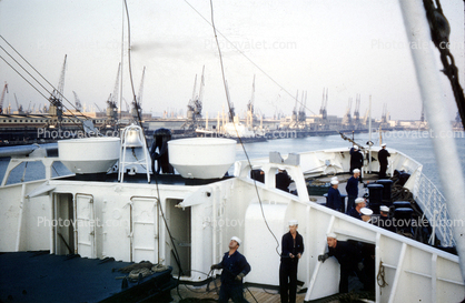 S.S. America, Docking, La Havre, Docks