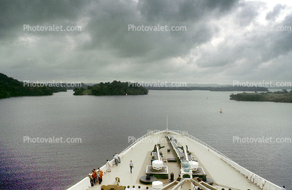 Ship Bow, Panama Canal, Gatun Lake