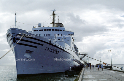 Bow, SS Fairwinds, Dock, Pier, Saint Thomas, SS Fairwind, IMO: 5347245, Ocean Liner
