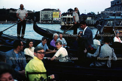 Gondolier and Passengers, Water, Gondola, Venice, Waterway, Canal